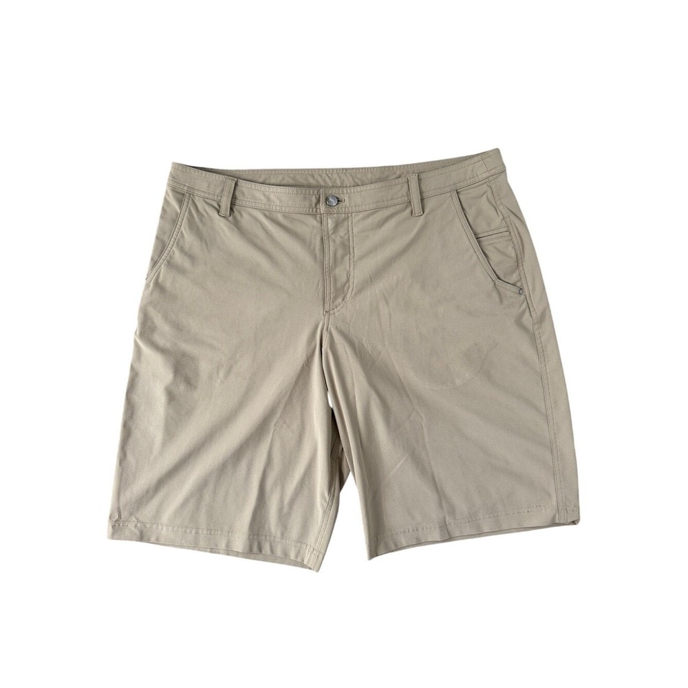 Lululemon Commission Shorts Men’s 40 Khaki Tan Golf Chino Stretch Performance